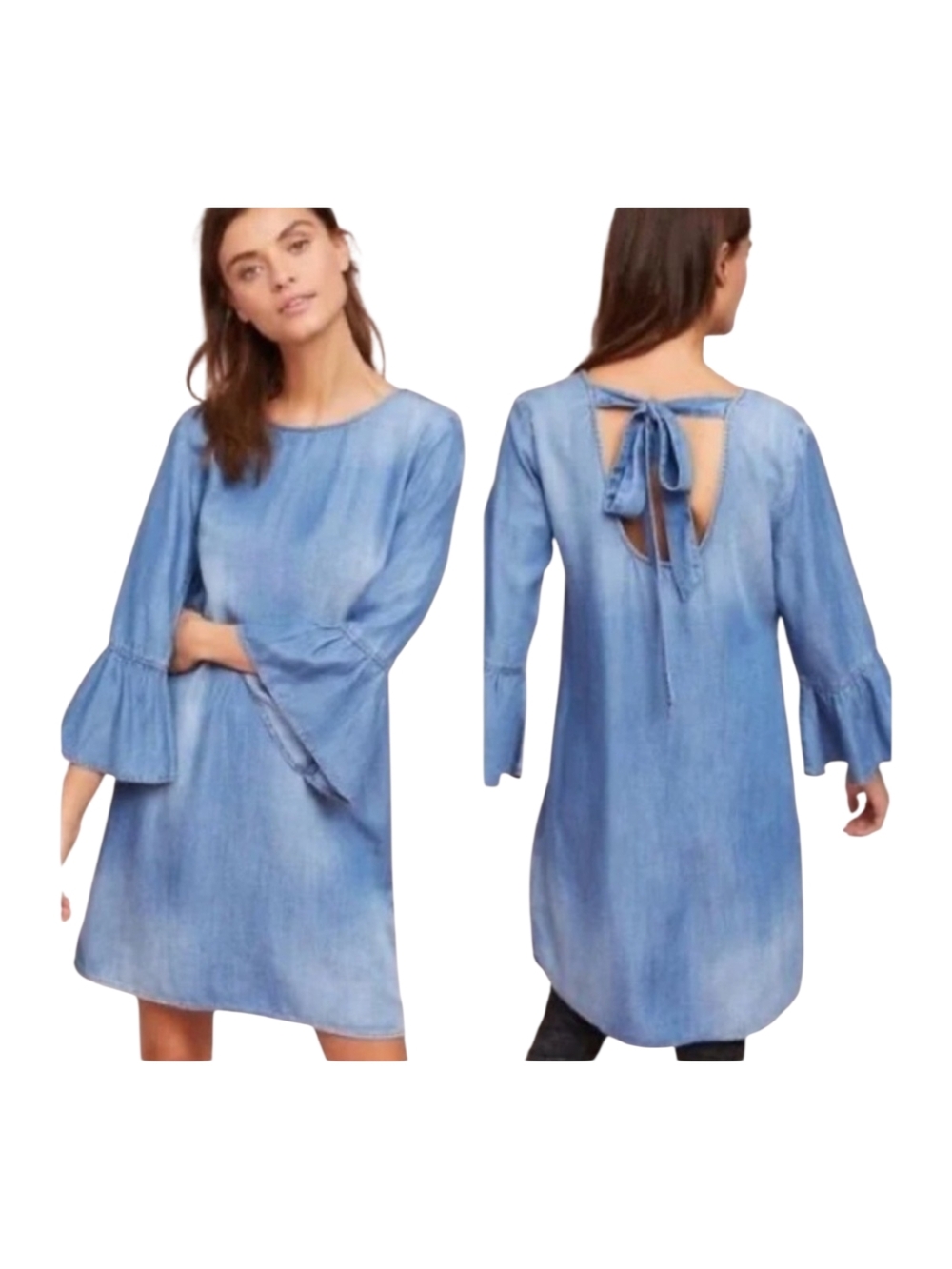 Anthropologie Line cloth & stone  chambray Tunic Dress, M, NWT